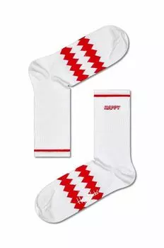 Носки с зигзагом Happy Socks, белый