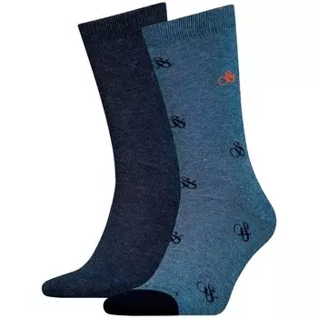 Носки Scotch & Soda Ampersand Classic Half long 2 шт, синий