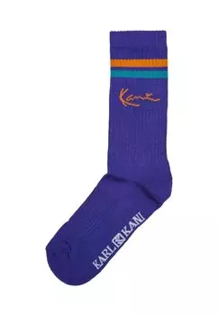 Носки Signature Stripes 3-Pack Karl Kani, бело-фиолетовый бензин