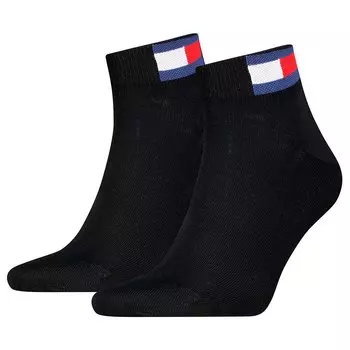 Носки Tommy Hilfiger Flag Quarter short 2 шт, разноцветный