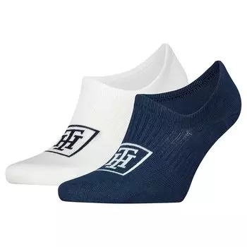Носки Tommy Hilfiger Monogram Locker Room no show 2 шт, разноцветный