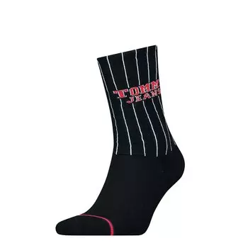 Носки Tommy Hilfiger Pinstripe Crew, черный