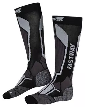 Носки Uni 201 длинные Fastway, черный/серый