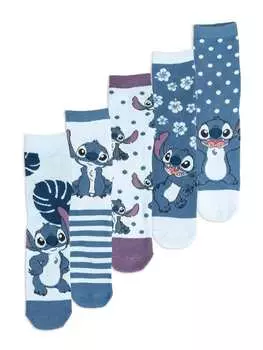 Носки United Labels 5er Pack Disney Lilo & Stitch Socken Sneaker Strmpfe, разноцветный