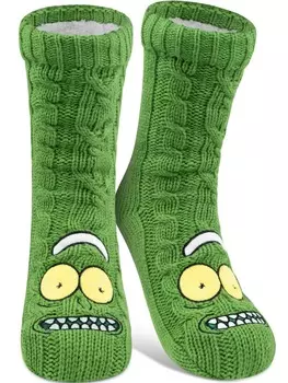 Носки United Labels Rick and Morty Httensocken Haussocken Sherpa Futter Kuschelsocken, зеленый