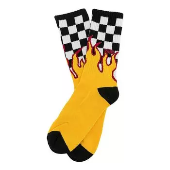 Носки Vans Flame Check Crew, желтый
