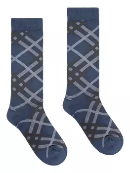 Носки в клетку Burberry, синий
