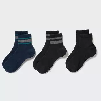 Носки в рубчик (три пары) Uniqlo, темно-синий
