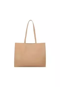 Новая сумка-шопер кожаная 37,5 см PATRIZIA PEPE, цвет Pompei Beige