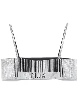 Nu топ Barcode Mirror, серебряный