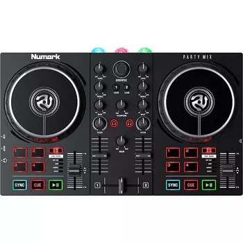 Numark Party Mix II 2-канальный DJ-контроллер USB со встроенным световым шоу PARTYMIXII