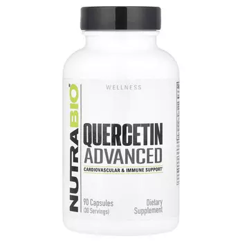 NutraBio, Quercetin Advanced, 90 капсул
