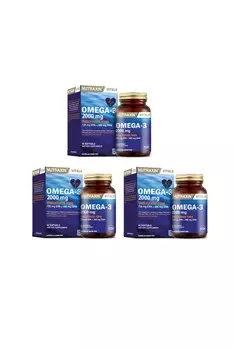 Nutraxin Омега-3 рыбий жир 2000 мг 60 мягких капсул по 3 штуки