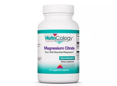 Nutricology, Цитрат магния, 90 вегетарианских капсул