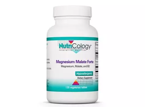 Nutricology, Малат магния Форте, 120 вегетарианских таблеток