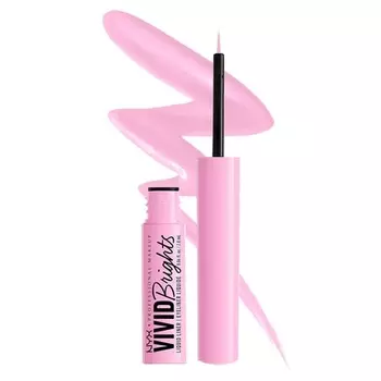 NYX PROFESSIONAL MAKEUP Vivid Brights Liquid Liner Устойчивая к смазыванию подводка для глаз с точным кончиком Sneaky Pink 09