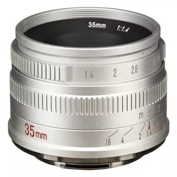 Объектив 7artisans 35mm f/1.4, Sony E Mount, серебристый