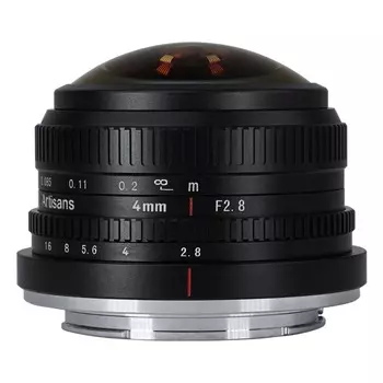 Объектив 7Artisans 4mm f/2.8 Circular Fisheye, Micro 4/3 Mount, черный