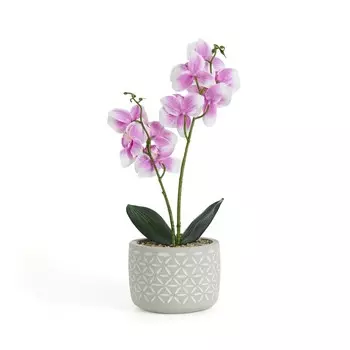 Objevi Real Touch Орхидея в бетонном горшке - Розовый - 12x35 см