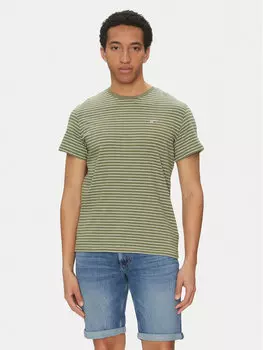 Облегающая футболка DM0DM20377 Tommy Jeans, зеленый