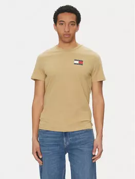 Облегающая футболка Essential DM0DM20740 Tommy Jeans, бежевый