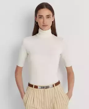 Облегающая водолазка Lauren Ralph Lauren, белый