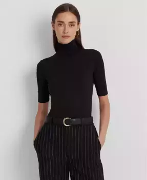 Облегающая водолазка Lauren Ralph Lauren, черный