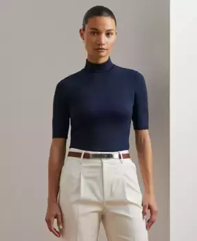 Облегающая водолазка Lauren Ralph Lauren, синий