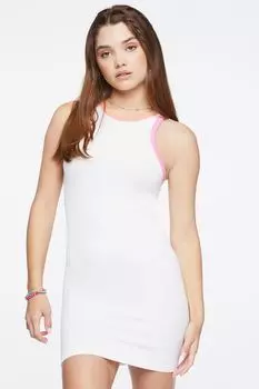 Облегающее мини-платье Ringer Forever 21, белый