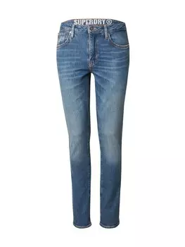 Облегающие джинсы Superdry, синий деним