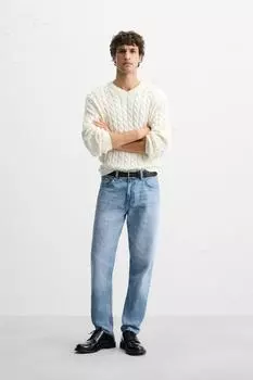 Облегающие зауженные джинсы ZARA, синий