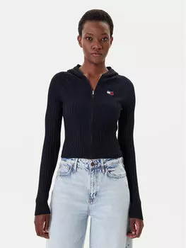 Облегающий кардиган DW0DW20974 Tommy Jeans, черный
