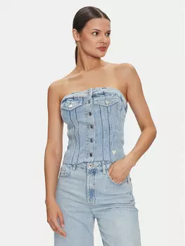 Облегающий топ Guess, синий