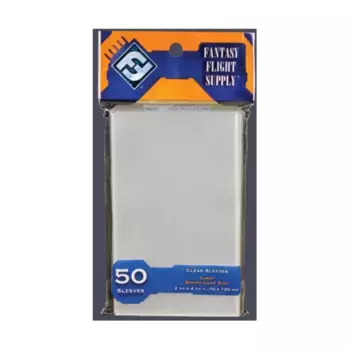Обложки для карт — размер настольной игры Таро, прозрачные (50), Fantasy Flight Supply - Card Sleeves