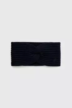 Ободок из смесовой шерсти Tommy Hilfiger, темно-синий