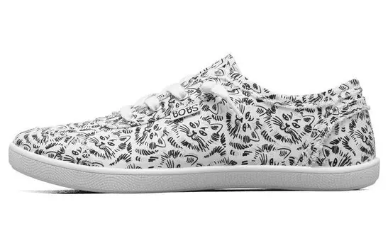 Обувь для скейтбординга Bob's Skateboarding Shoes Women's Low-top White/Black Skechers