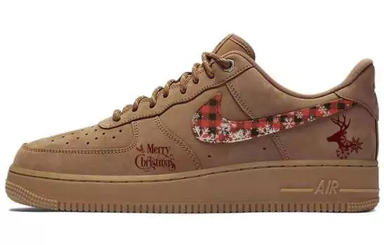 Кастомизированные кроссовки Nike Air Force 1 Skateboarding Unisex, темно-коричневый