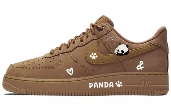 Кастомизированные кроссовки Nike Air Force 1 Unisex, темно-коричневый