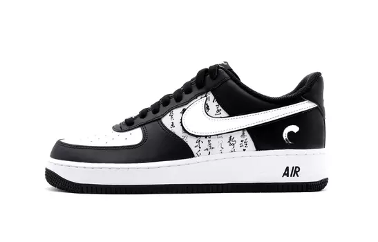 Кастомизированные кроссовки Nike Air Force 1 Skateboarding Shoes Unisex, черный/белый