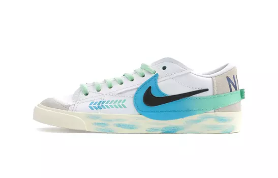 Обувь для скейтбординга Nike Blazer унисекс, Lime Blast/Indigo Force/Noise Aqua