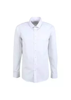 Обычная белая мужская рубашка Slim Fit с классическим воротником Svari