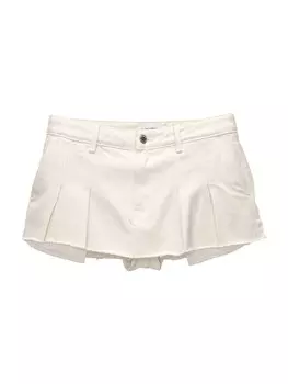 Обычная юбка Pull&Bear, экрю