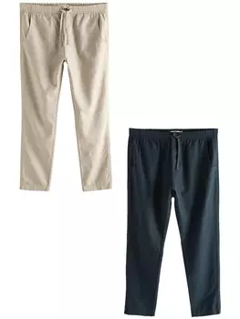 Обычные брюки Next, цвет Beige/Navy