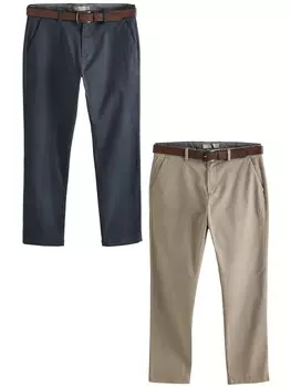 Обычные брюки Next, цвет Beige/Navy