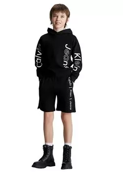 Обычные черные мужские шорты MAXI INST.LOGO RLXD SHORTS Calvin Klein, черный