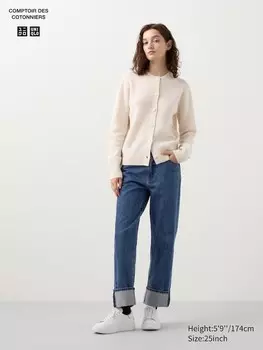 Обычные прямые джинсы Uniqlo, синий