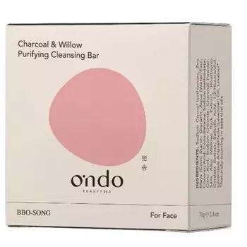 Очищающее мыло с древесным углем и ивой Ondo Beauty 36.5