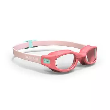 Очки для плавания Decathlon Soft 100 / Jr, прозрачные дымчатые, розовато-лиловые Nabaiji, розовый