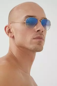 Очки Ray-Ban, золото