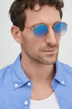 Очки Ray-Ban, золотой